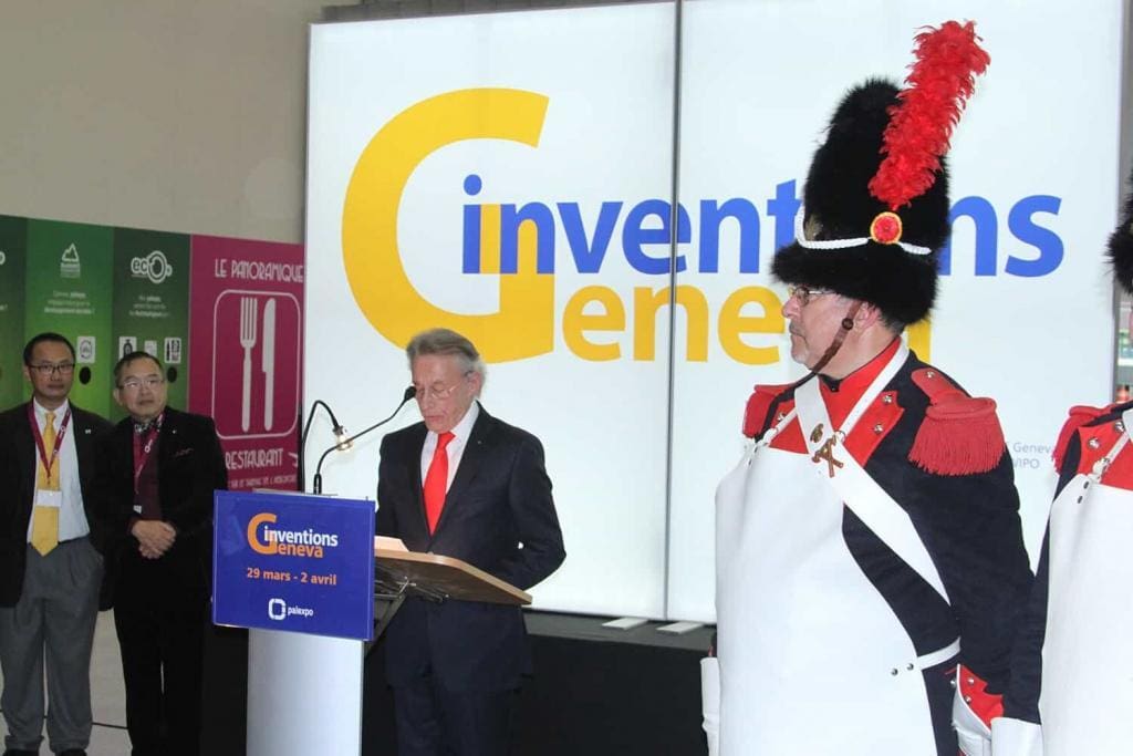 Jean-Luc Vincent delivers a speech