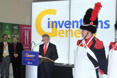 Jean-Luc Vincent delivers a speech