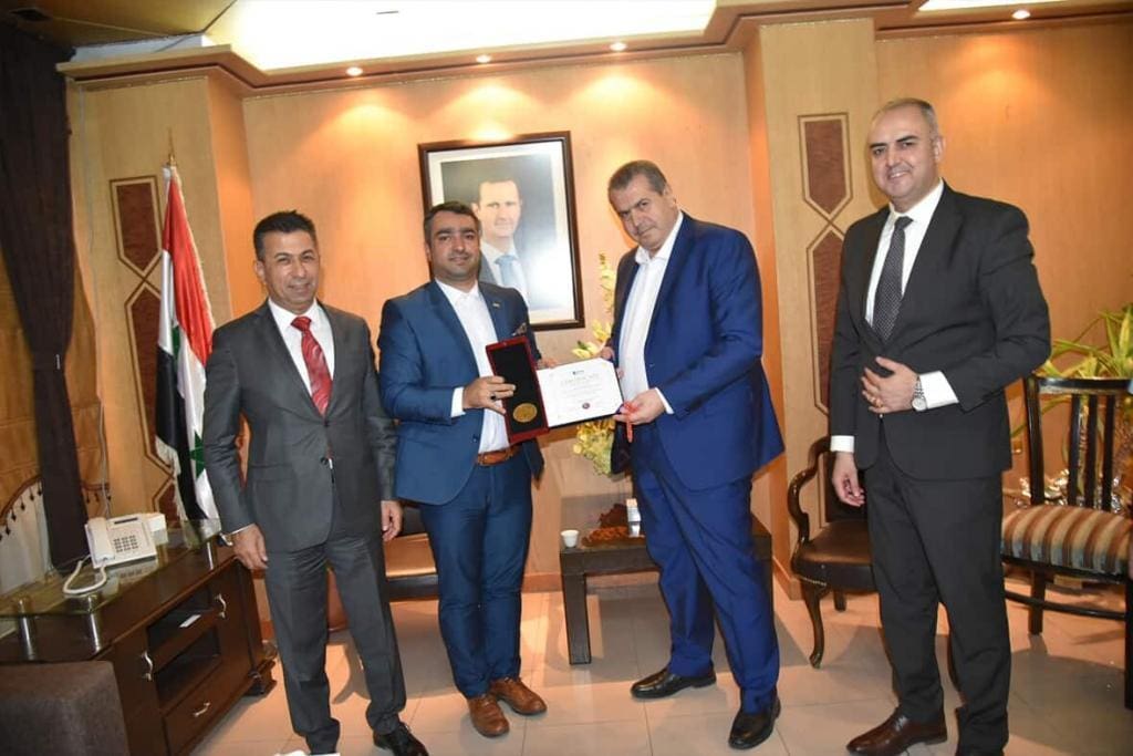 IFIA Memorial Medal Awarded to the Minister of Syrian