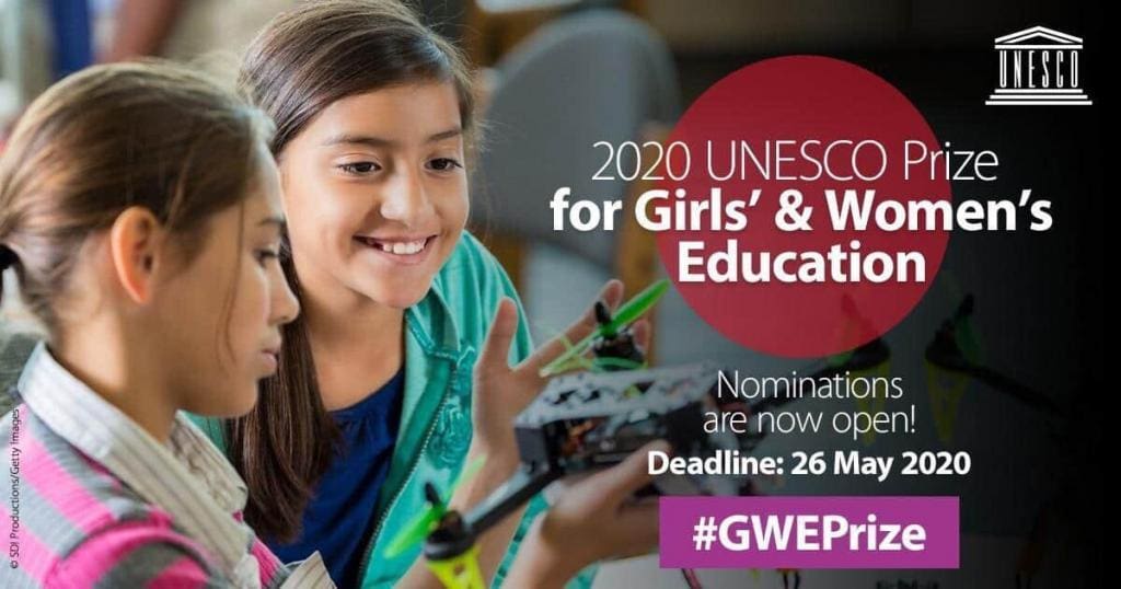 US$ 50,000 UNESCO Prize for Girls’ and Women’s Education