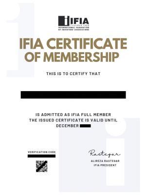 IFIA OFFICIAL MEMBERSHIP CERTIFICATE