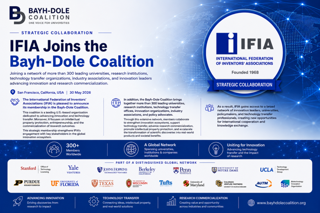 IFIA Joins the Bayh-Dole Coalition, Expanding Its Global Role in Innovation, Technology Transfer, and Intellectual Property
