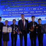 Inventors: Ms. Wachiraporn Boonthong and Ms. Piyada Nammatham, Invention: Dtec Physical Stand, from Thailand.