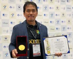 IFIA Best Invention Medal Is Awarded to Astri Pujianto, Herman Ratnofianto, Bastian Wismana, Jonathan Yanuardi, Teguh Triyanto, Handoyo Ogy Dwi Putra, Heru Riswanto, Bram Ispriadi Yuliantoro from Indonesia for the Invention " Improving Life Time of Well and Production Facility by Preventing the Formation of Scale" IFIA Best Invention Medal Is Awarded to Astri Pujianto, Herman Ratnofianto, Bastian Wismana, Jonathan Yanuardi, Teguh Triyanto, Handoyo Ogy Dwi Putra, Heru Riswanto, Bram Ispriadi Yuliantoro from Indonesia for the Invention " Improving Life Time of Well and Production Facility by Preventing the Formation of Scale"