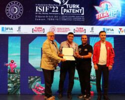 IFIA Best International Medal Awarded to Mohamed Amine Gadi, Yassine Aboudrare, Safae Merzouk, Sadik Charadi and Brahim Elbhiri, From the Institute of EMSI GROUP Morocco for the invention ” Intelligent UV- Disinfection System ” ISIF 2022, Samsun, Turkiye