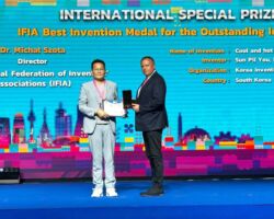 IFIA Medal Awarded to Sun-Pil You, In-Sang You, Donggwang Co., Ltd. from South Korea for the invention “ Cool and Hot Bench”